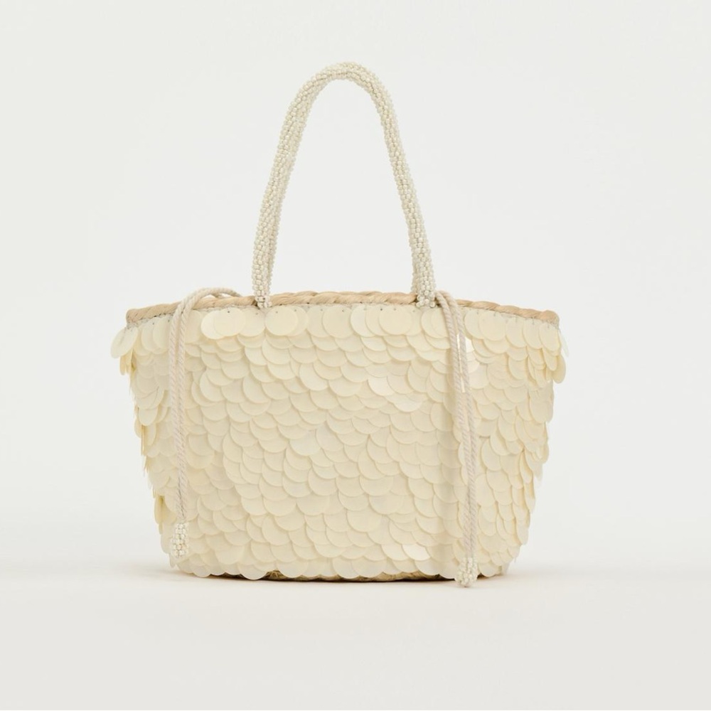 Zara Sequin Mini Basket Bag